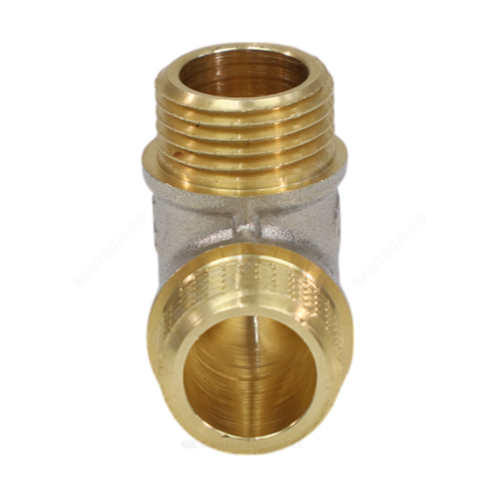 Угольник латунь никель Ду 15 (1/2") НР/НР 9003 ГОСТ 32585-2013 Aquasfera 9003-01