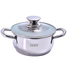 Кастрюля со сливом Zigen 601 нержавейка 1,5 л