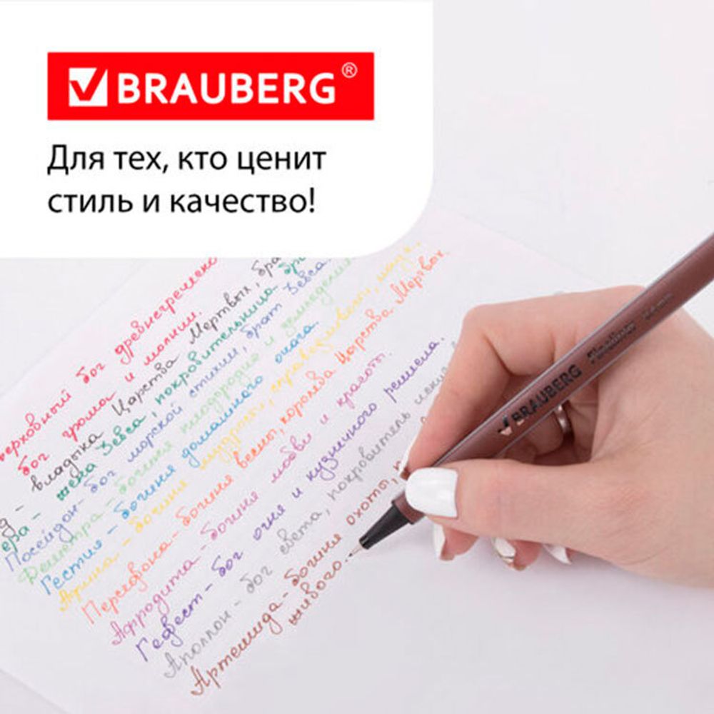 Набор капиллярных ручек (линеров) BRAUBERG Aero 0,4 мм 12 шт (141525) 4