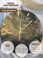 🕒 Часы настенные из эпоксидной смолы 30 см «Космическая бездна»
