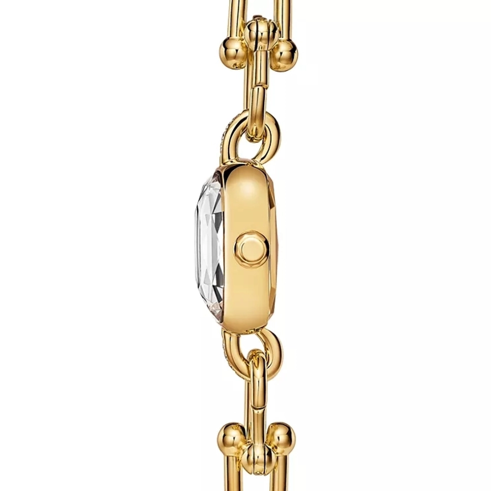 Часы - браслет из жёлтого золота 18k с бриллиантами, Tiffany ⚜️Hard Wear watch pearl
