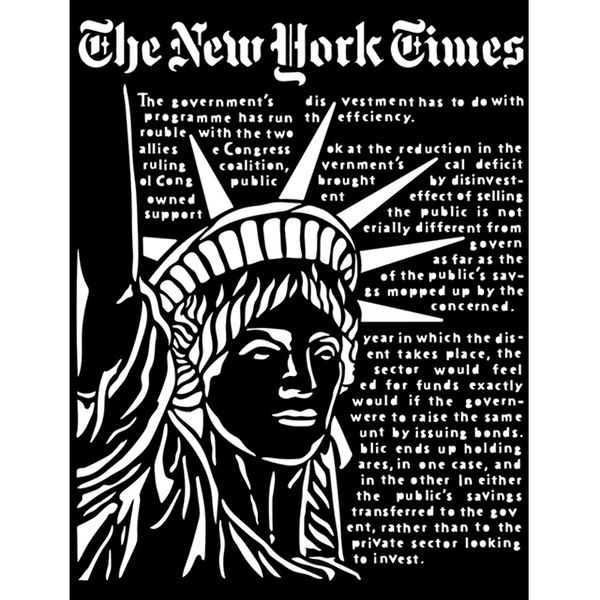 Трафарет Sir Vagabond Aviator Statue of Liberty 3D эффект