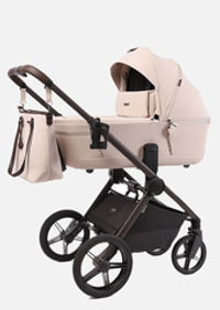 Peppy Коляска детская Monaco thermo 2 в 1 Beige (бежевый), рама серо-коричневая