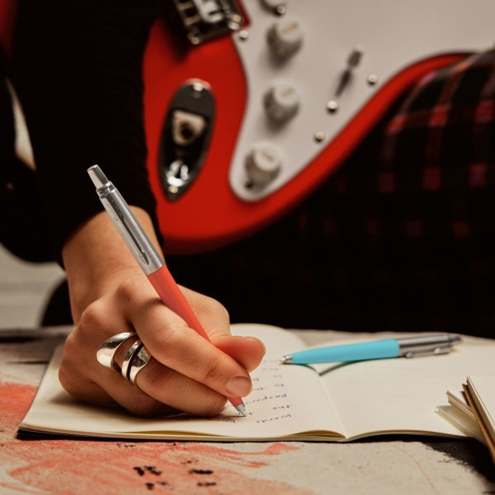 Набор ручек Parker Jotter Originals 70s Glam Rock Azure Blue/Vermilion M, в блистере
