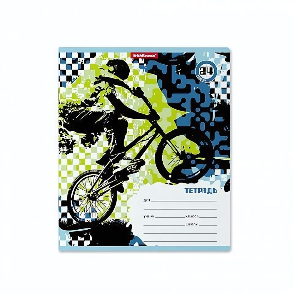 Тетрадь А5 24л. клет. "Cyclist" (ErichKrause)