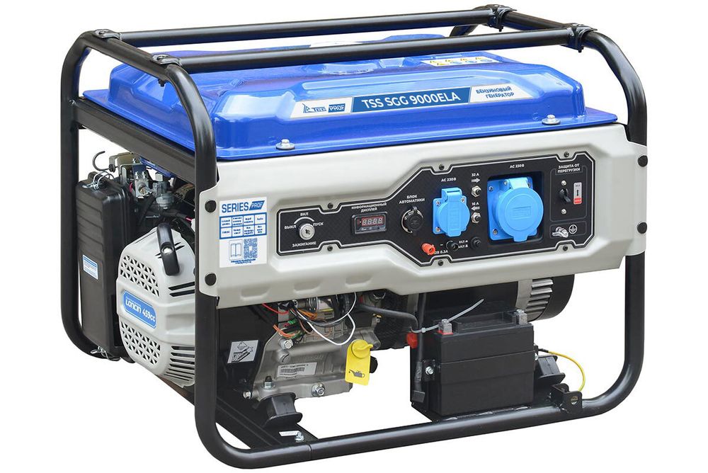Бензогенератор TSS SGG 9000ELA - [8 кВт / 220V / Loncin LC192FD] эл. старт, выход ATS для АВР