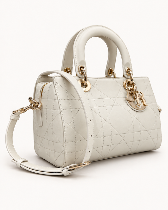 Женская сумка Dior Granville — молочная, 25 см