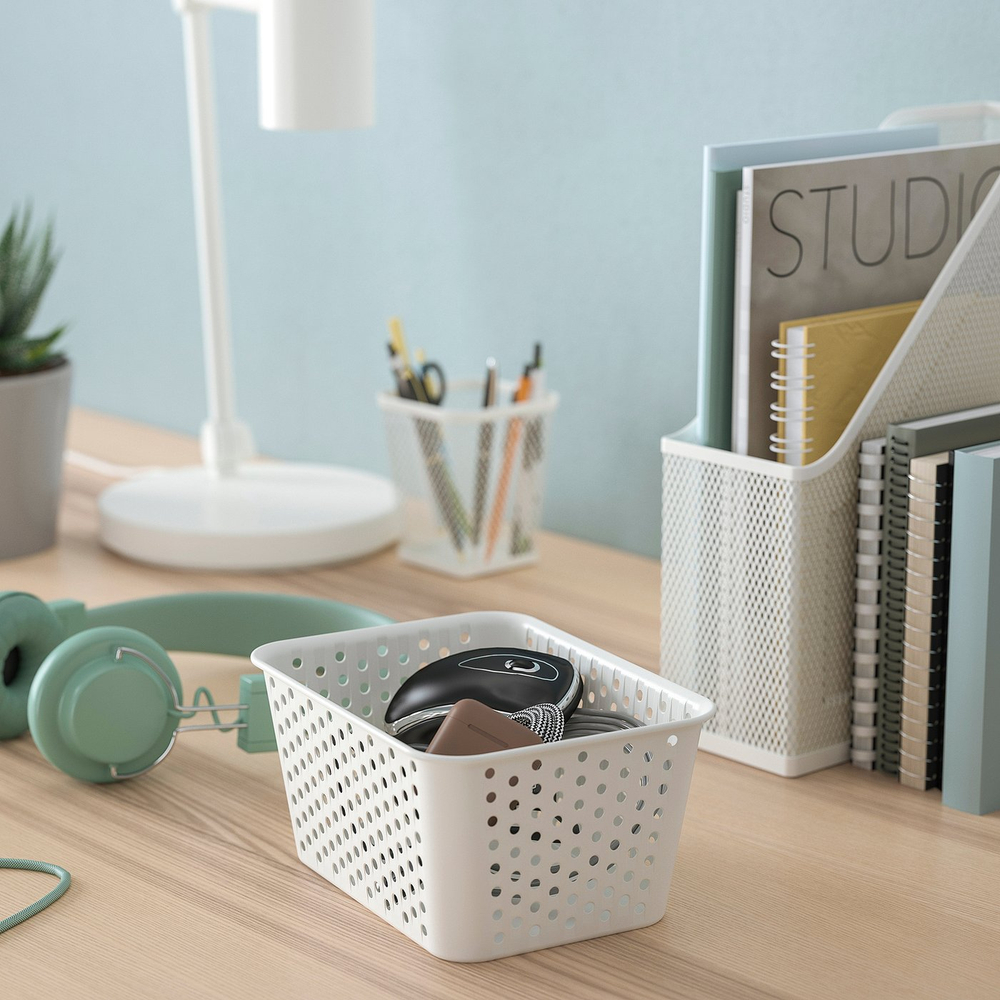 IKEA PLOGSVÄNG  (ИКЕА ПЛОГСВЭНГ)  -  Контейнер - белый 15х20х10 см