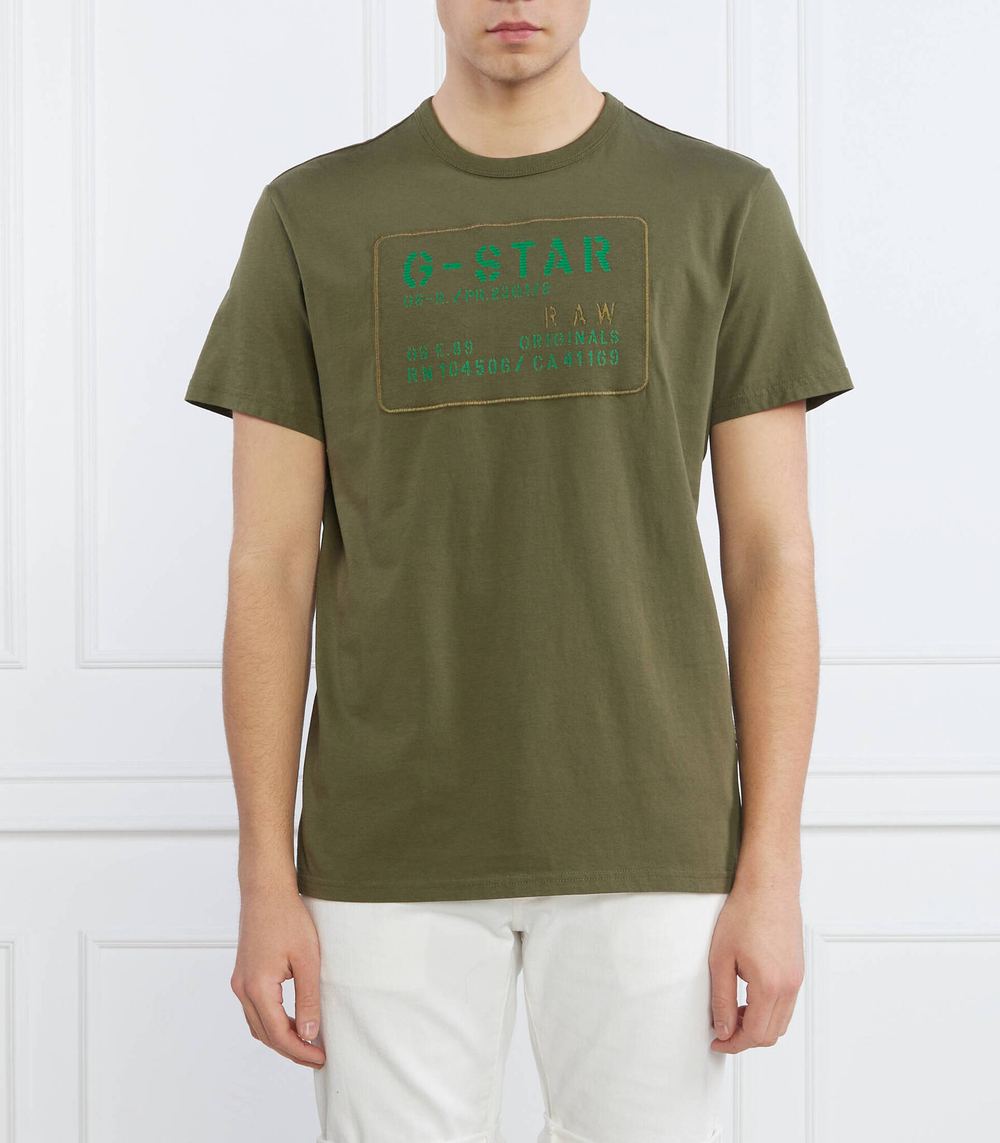 Футболка Applique multi technique rt G- Star Raw - хаки(D22803 336)