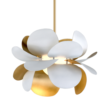 Corbett Ginger Chandelier, 45 cm, Gold Leaf