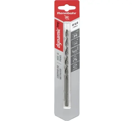 669070 Сверло по металлу ЦХ,  7,0х156мм, HSS-G, P6M5, 1шт/уп, RENNBOHR DYNAMIC LONG CARD