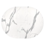Стол Bradex Home Rudolf круглый раскладной 90-120x90x75см, белый мрамор, белый