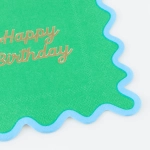 Салфетки маленькие с волнистым краем "С Днем Рождения" [Happy Birthday] 16 шт. (12,7 x 12,7 см)
