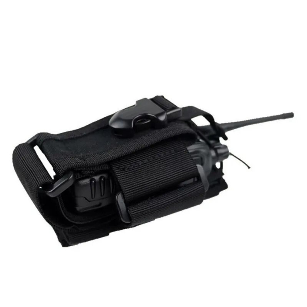 Тактический подсумок под рацию (черный) материал Cordura 800D.