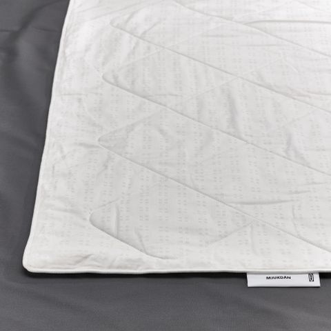 Евро одеяло IKEA MJUKDAN (МЮКДОН), Стеганое, Всесезонное, Белый, 220x240 см