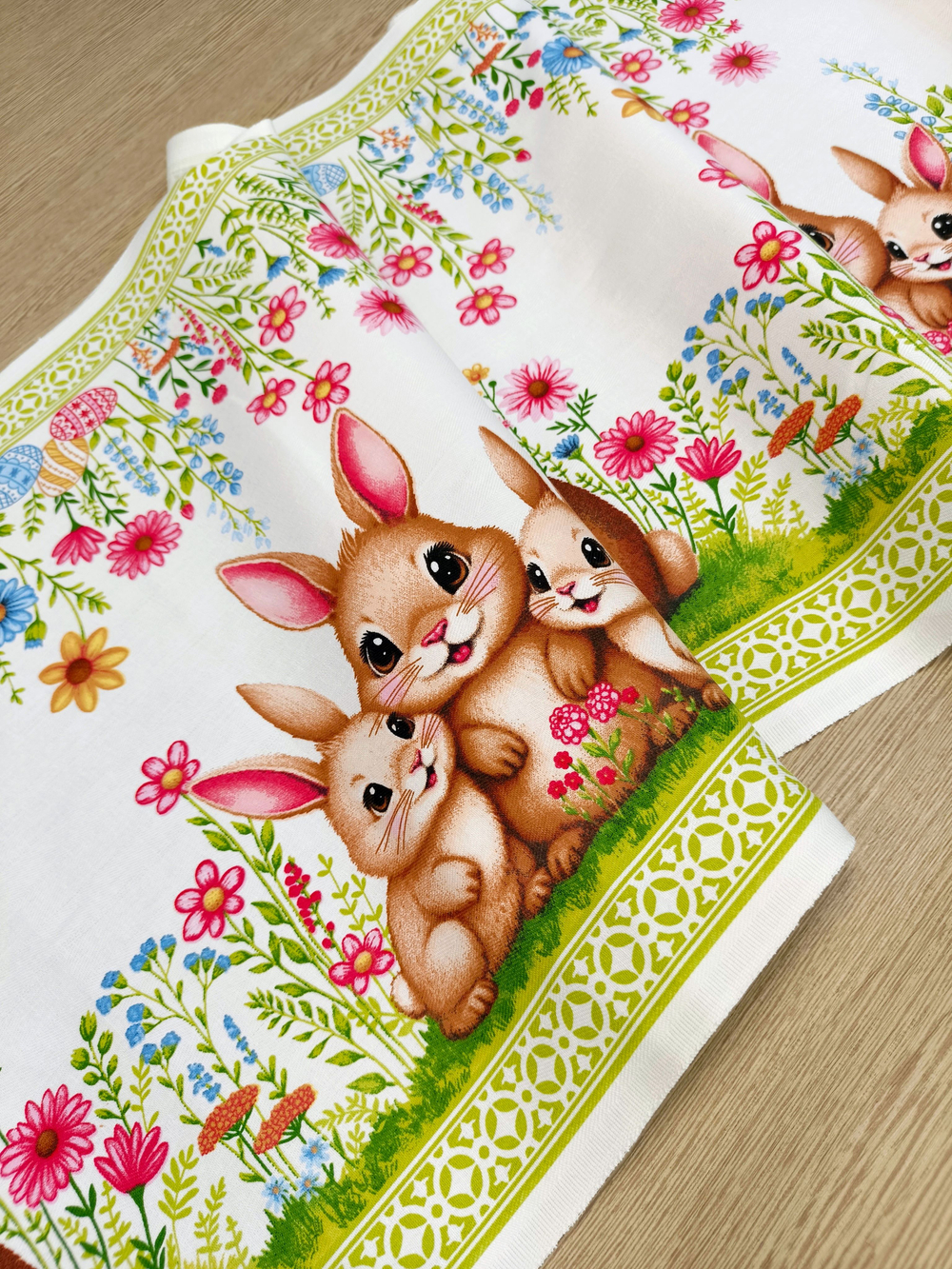 1,5м.Ткань дорожка для стола, на пасху, хлопок, отрез ткани 50х150 см "Дорожка" арт.61