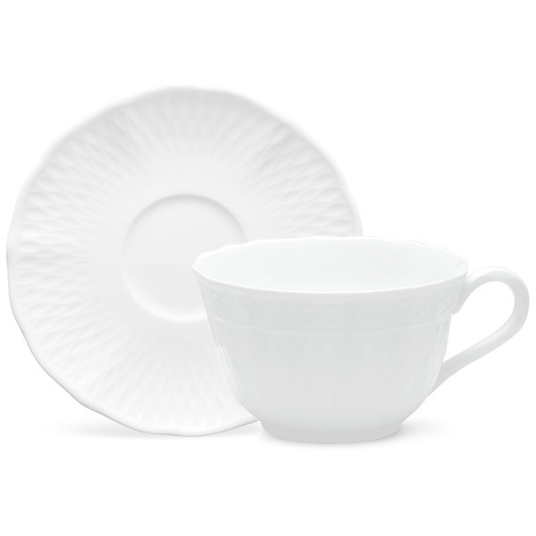 Чашка чайная с блюдцем Noritake Шер Бланк 215мл