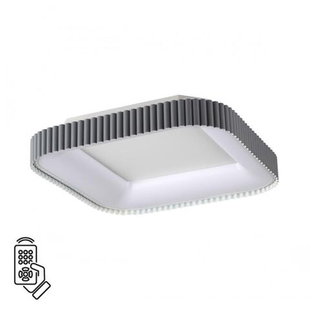 7769/56L AVRA LED SN 578 Светильник металл/белый/серый LED (56Вт+14Вт) 3000-6000K 500х500 IP43 пульт ДУ+подсветка SHARMEL