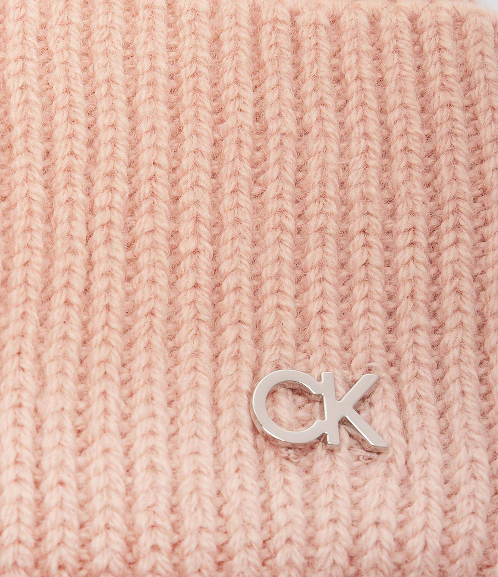 Хлопковая шапка + повязка Calvin Klein - розовый(K60K612622)
