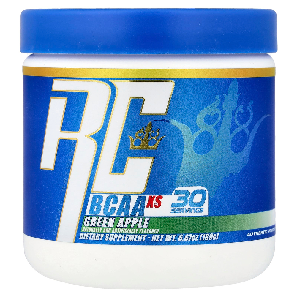 Ronnie Coleman, Vital Edition, BCAA XS, зеленое яблоко, 189 г (6,67 унции)
