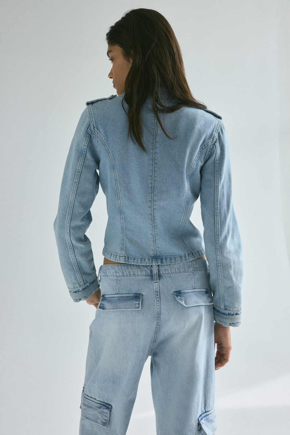 Куртка из плотного хлопкового денима - H&M