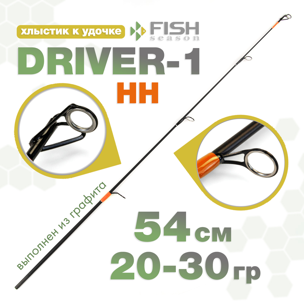 Хлыстик к удочке Fish Season "Driver-1", HH-оранжевый (54см, 20-30гр)