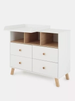Комод с ящиком "Style" 80 см 2 ящика 2 отсека (арт.115) Cloud White