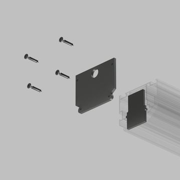 Комплект торцевых заглушек TR2025-BK чёрный Smart One Denkirs