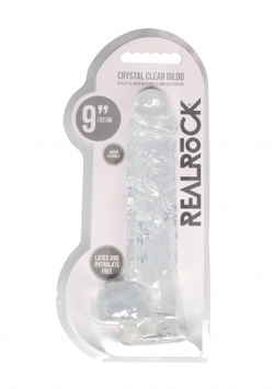 Прозрачный фаллоимитатор RealRock - 19 см