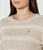 Хлопковый свитер Tommy Hilfiger - бежевый(WW0WW44161)
