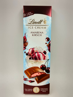 Lindt Ice Cream Молочный шоколад Amarena Kirsch с вишневой начинкой, 100 г (Германия)