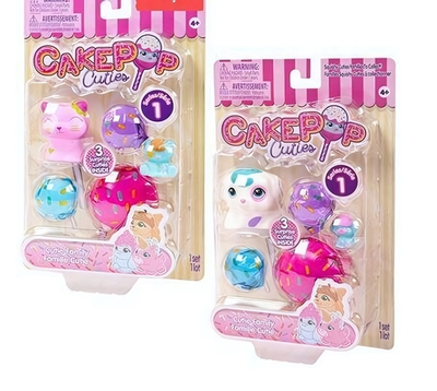 Набор игрушек Cake Pop Cuties Families, 1 серия, Котята и Щенки в ассорт., 3 шт. в наборе, блистер