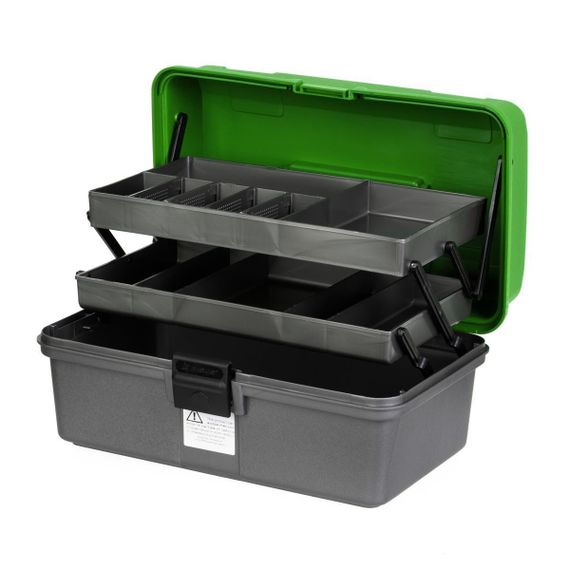 Ящик рыболова NISUS Fishing 2-tray двухполочный зеленый (N-FB-2-G)