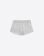 Женские струящиеся шорты с кружевом и пайетками - BERSHKA