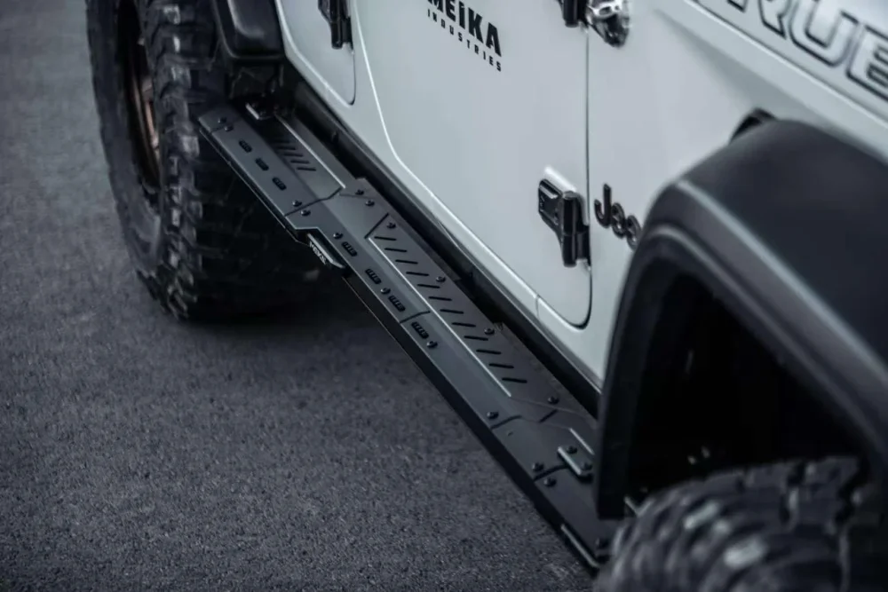 Фиксированные боковые пороги MEIKA для Jeep Wrangler Rubicon (JL) Рестайлинг 2024+ Джип Вранглер