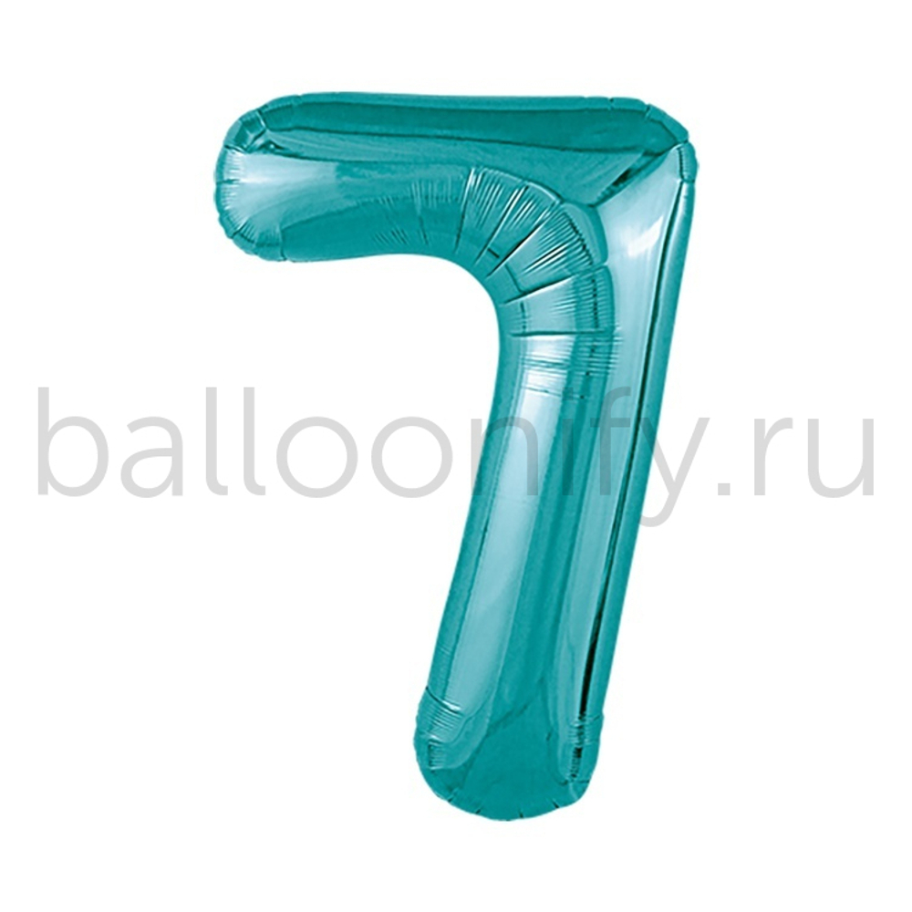 Шар ЦИФРА 7 Металлик Ocean 40" 102 см