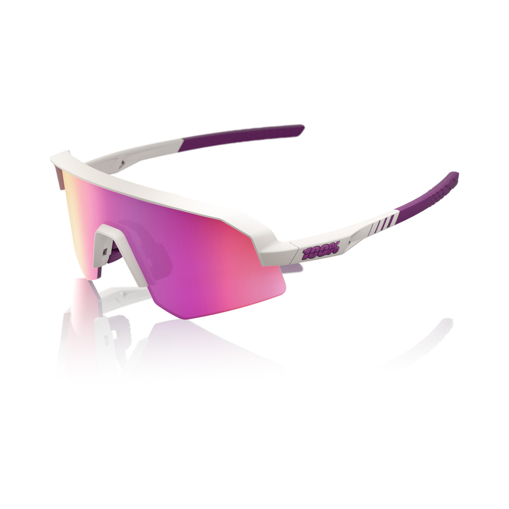 Спортивные очки 100% Slendale SL / Matte Chalk / Purple Mirror Lens / на узкое лицо