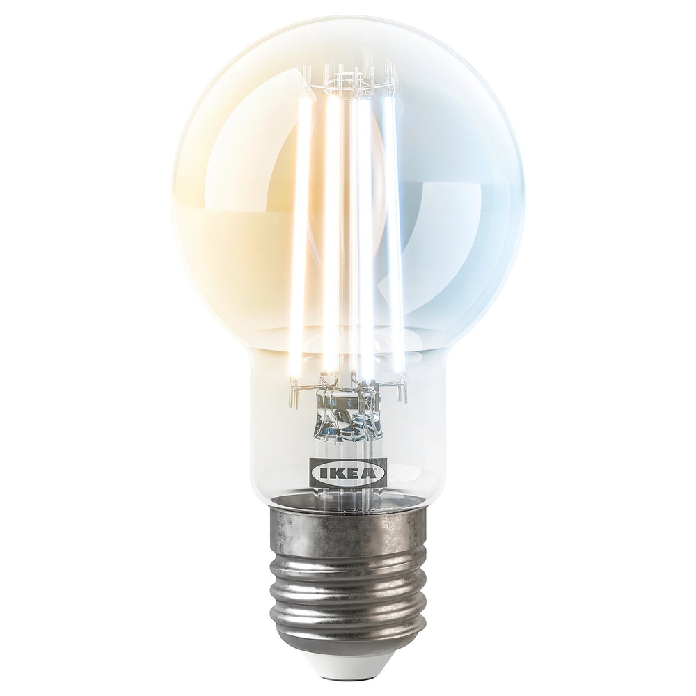 IKEA KAJPLATS  (ИКЕА КАЙПЛАТС)  -  Лампочка LED E27 470 люмен - умная белый спектр/прозрачная/шар