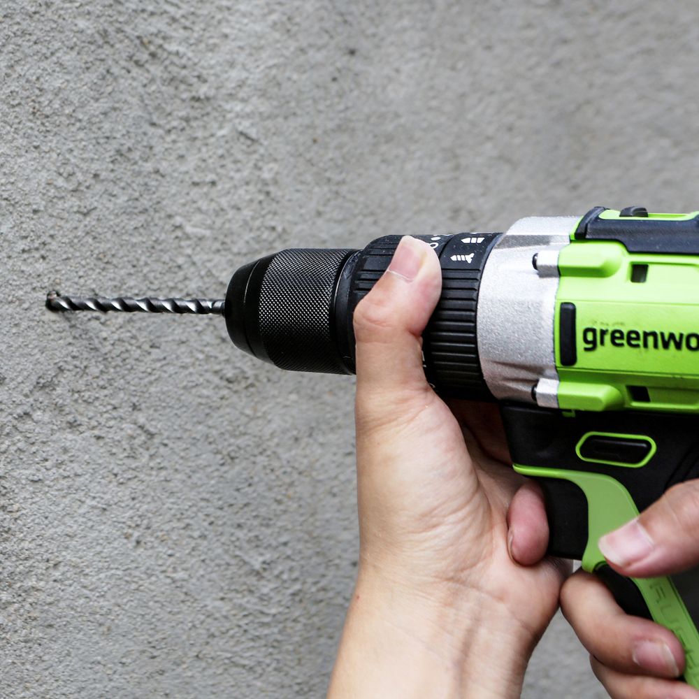 Аккумуляторная ударная дрель шуруповерт Greenworks GD24DD60, 3704107,24v, без АКБ и ЗУ