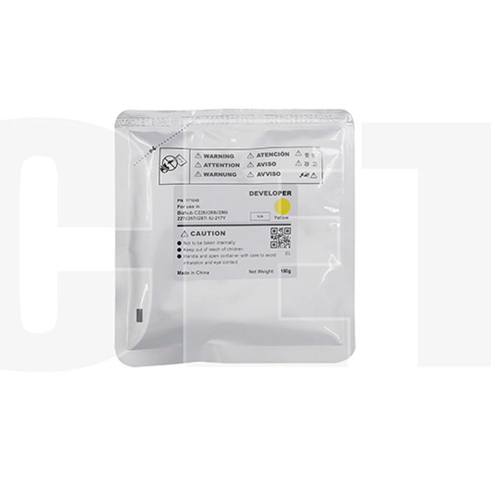 Девелопер IU-217Y-Developer для KONICA MINOLTA Bizhub C227i/C257i/C287i (CET) Yellow, 180г, CET171048