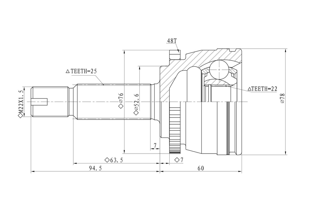 ШРУС наружный  Rio седан III (UB) GANZ GIK04030
