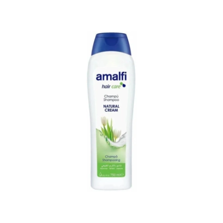 AMALFI шампунь-крем семейный натуральный "Natural Cream", для всех типов волос 750мл