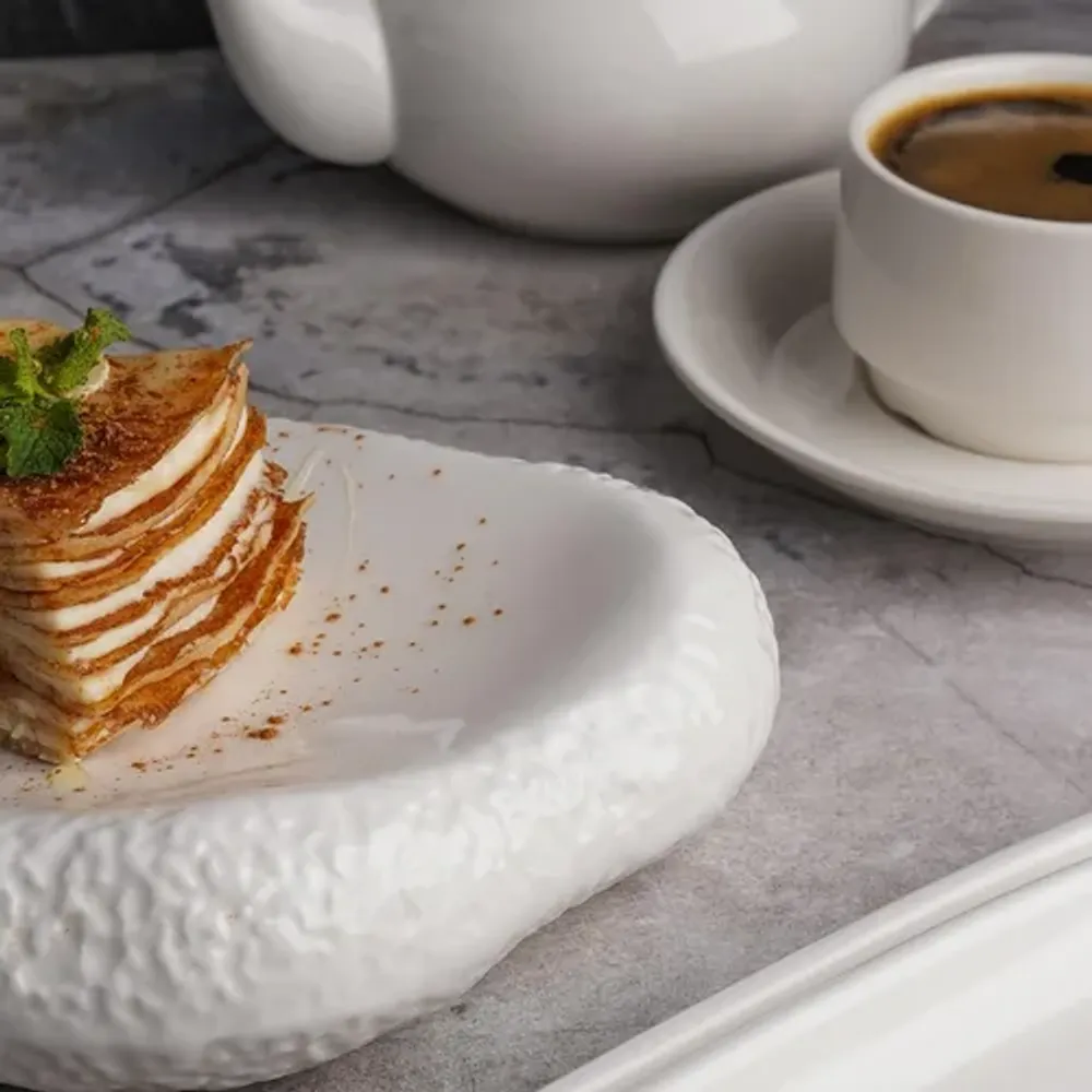 Блюдо овальное для подачи 25,5*15 см h4,5 см Organic белое фарфор P.L. Proff Cuisine [2]
