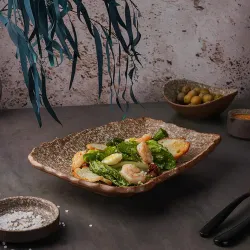 Блюдо прямоугольное 26*20 см h4,3 см Brown Crush Untouched Taiga P.L. Proff Cuisine [1]