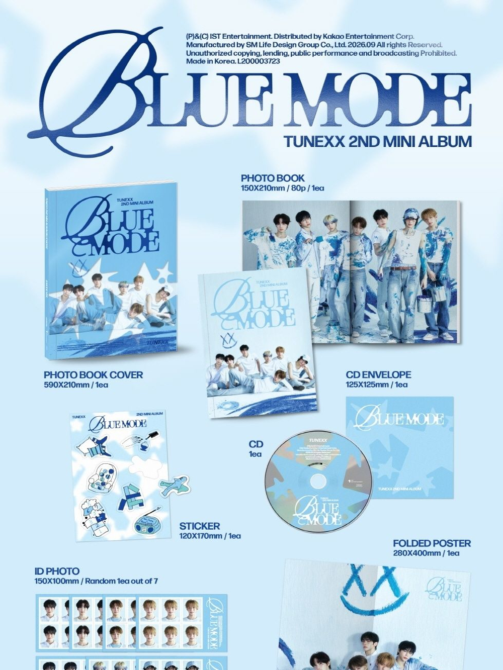 Альбом TUNEXX - BLUE MODE 2nd Mini Album RANDOM Version