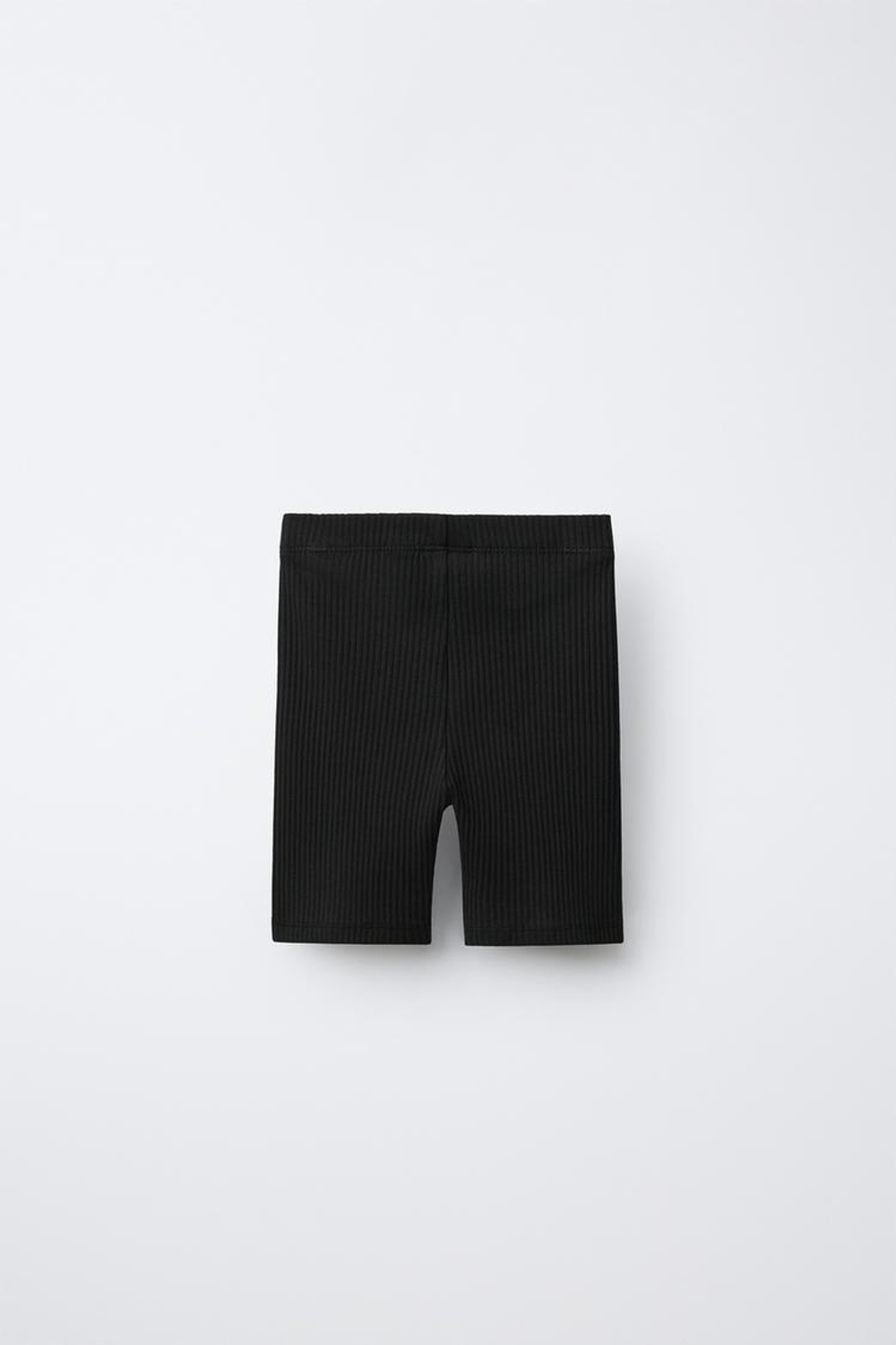 ZARA ВЕЛОСИПЕДКИ В РУБЧИК С РЕЛЬЕФНОЙ НАДПИСЬЮ, ЧЕРНЫЙ