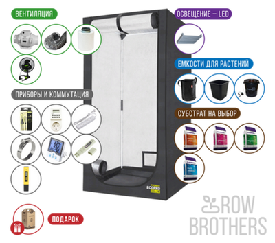 Готовое решение ECOPRO 80х80х160 LED 200W Medium Level