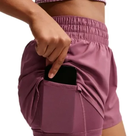 Женские теннисные шорты Nike Dri-Fit One 2-in-1 - pink smoke/white