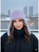 шапка зимняя ушанка из мягкого экомеха меховая