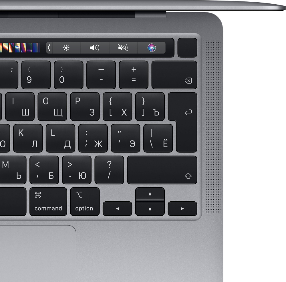 Ноутбук Apple MacBook Pro 13.3" A2338 (MYD92RU/A) /Apple M1 8 core 3.2ГГц/RAM 8GB/SSD 512GB/8 core GPU/2560*1600/Monterey/Mac Os/Подсветка кл-ры: Да/серый космос. Состояние: B1